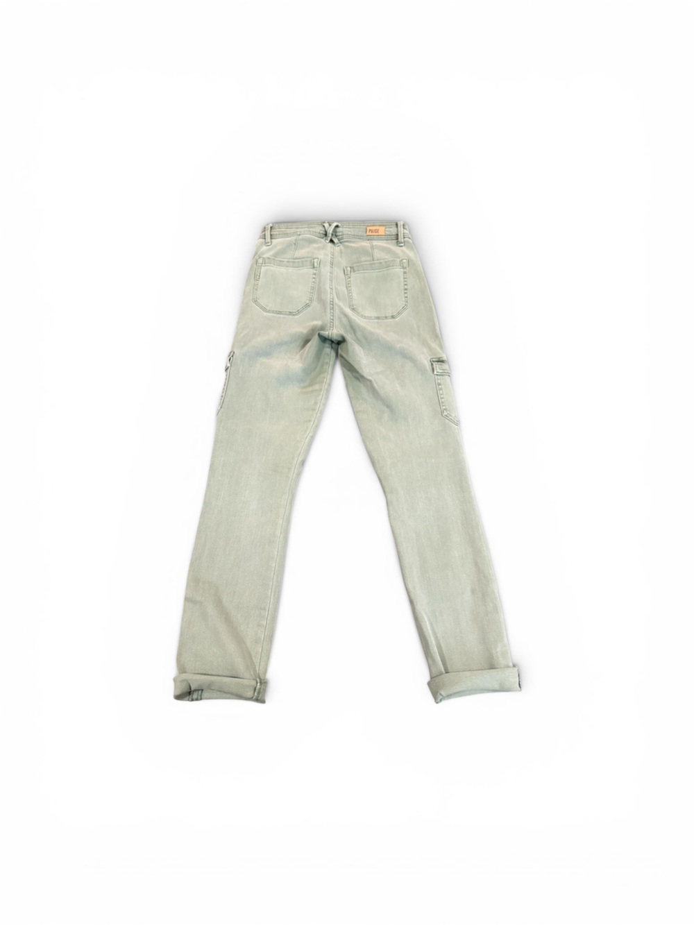 Paige light Sage Green Hoxton ankle skinny Cargo carpenter  Jeans size 25